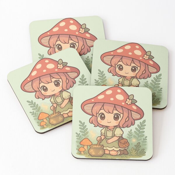 Item preview, Chibi Kawaii Mushroom Witch designed and sold by LuKreate.