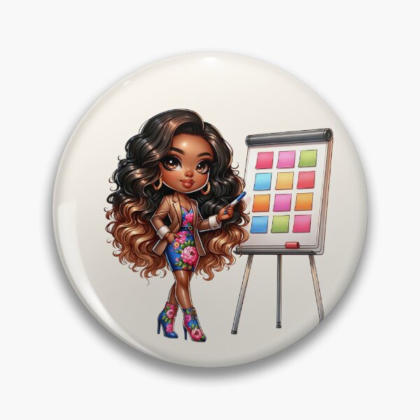 Item preview, Pretty Black Girl with Natural Hair – Cute Digital Art designed and sold by Lulunza.