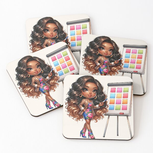 Item preview, Pretty Black Girl with Natural Hair – Cute Digital Art designed and sold by Lulunza.