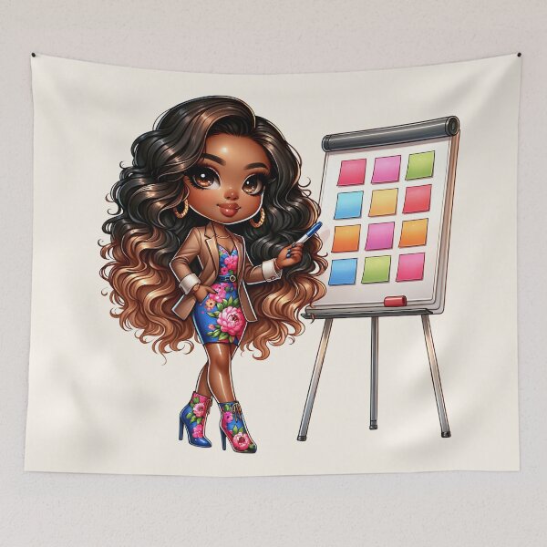 Item preview, Pretty Black Girl with Natural Hair – Cute Digital Art designed and sold by Lulunza.