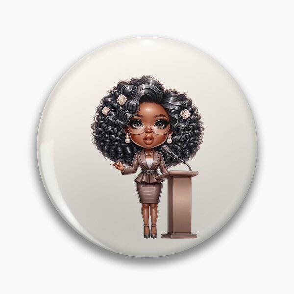 Item preview, Adorable Brown Girl in Dress – Kawaii Cartoon Style designed and sold by Lulunza.