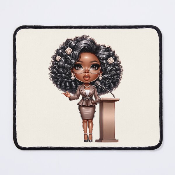 Item preview, Adorable Brown Girl in Dress – Kawaii Cartoon Style designed and sold by Lulunza.