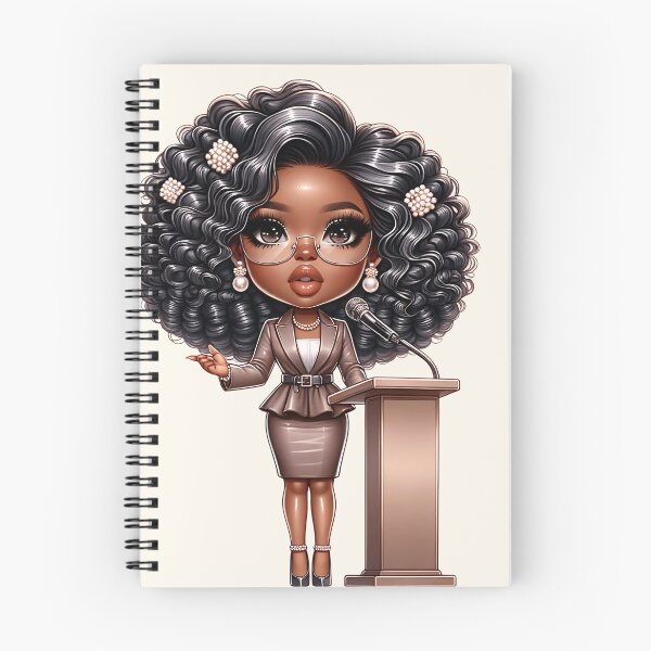 Item preview, Adorable Brown Girl in Dress – Kawaii Cartoon Style designed and sold by Lulunza.