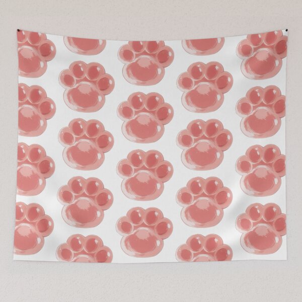 Item preview, pink paw print designed and sold by viviofthevalley.