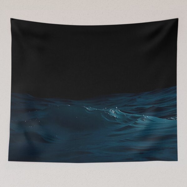 Item preview, Dark Blue Ocean Waves at Night designed and sold by SassyArtistry.