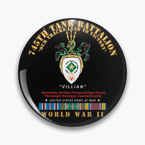 Artikelvorschau, Armee - 745. Panzerbataillon mit Wappen WWII EU SVC entworfen und verkauft von Military Insignia Products.