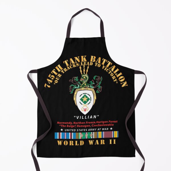 Item preview, Army - 745th Tank Battalion w Crest WWII EU SVC designed and sold by Military Insignia Products.
