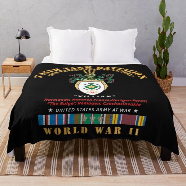 Item preview, Army - 745th Tank Battalion w Crest WWII EU SVC designed and sold by Military Insignia Products.