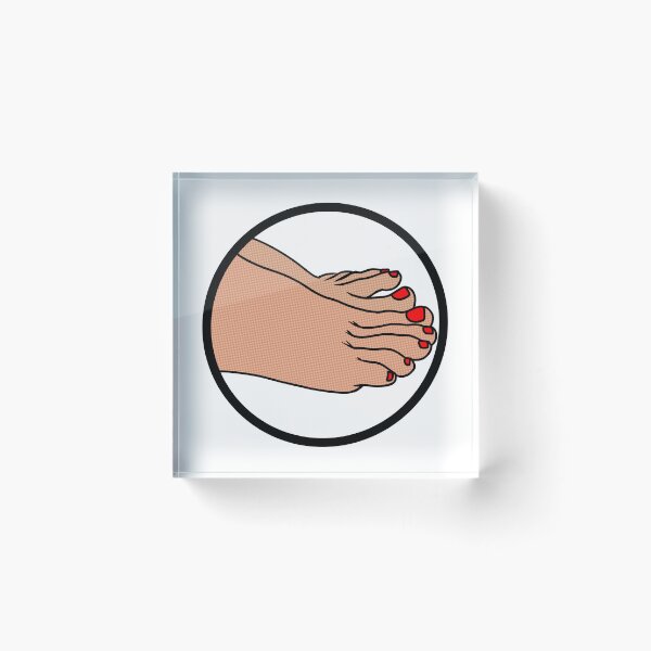 Item preview, Red Toes Badge designed and sold by SolefulStickers.