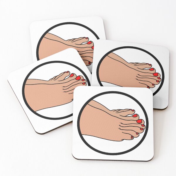 Item preview, Red Toes Badge designed and sold by SolefulStickers.
