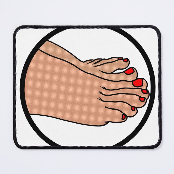 Item preview, Red Toes Badge designed and sold by SolefulStickers.