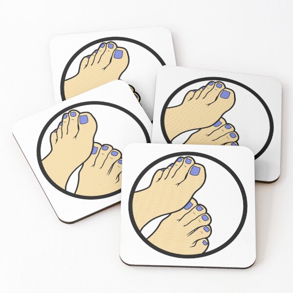 Item preview, Painted Toes Badge designed and sold by SolefulStickers.