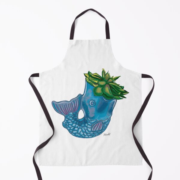 Item preview, Fish Vase 2-Illustration-Bright Blue designed and sold by deblevart.