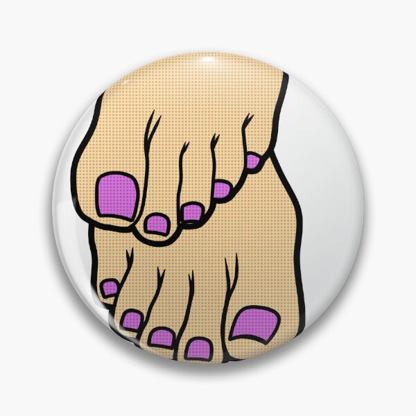 Item preview, Pink Toes Badge designed and sold by SolefulStickers.