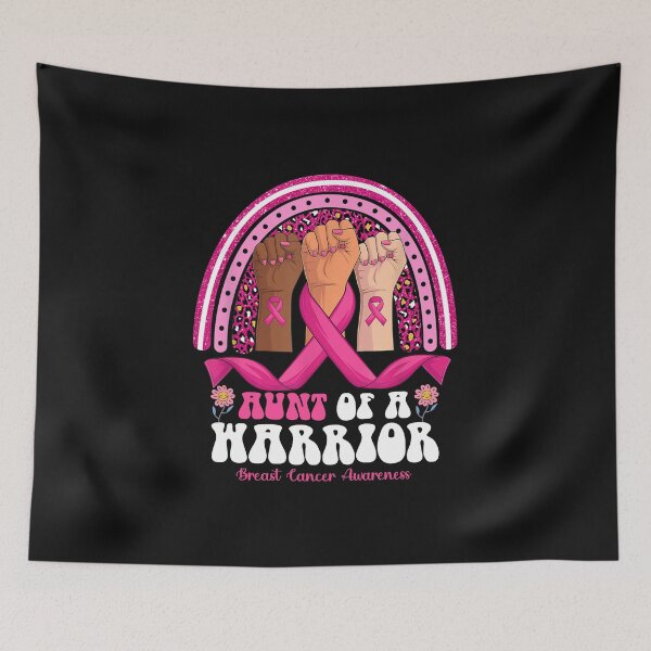 Item preview, Hand Aunt Of A Warrior Breast Cancer Awareness Ribbon designed and sold by MOHITSALVI.