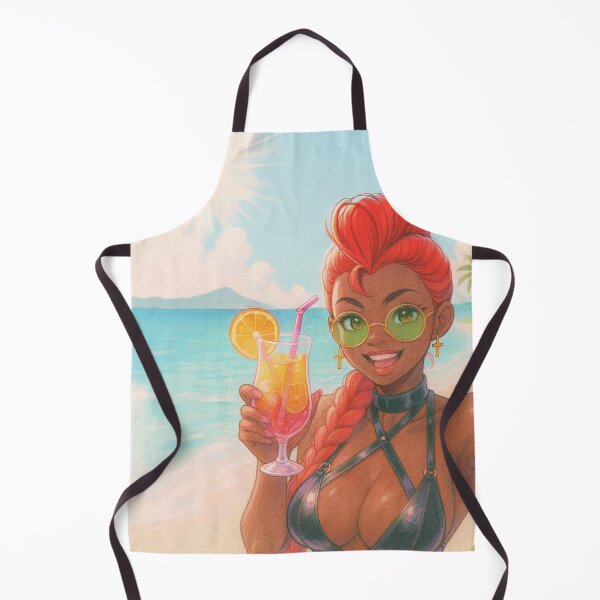 Item preview, Afro Caribbean Summer Vibes | Black Girl Beach Art with Cocktail | Tropical Aesthetic Illustration designed and sold by TedKentPhoto.