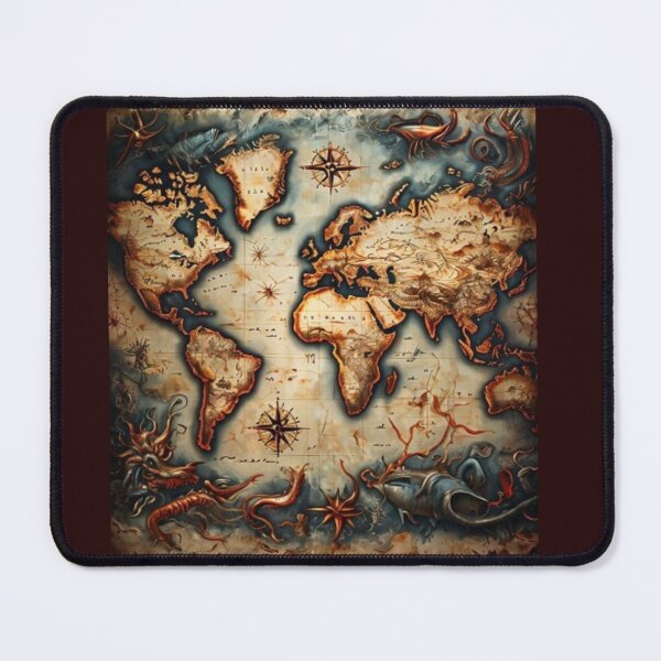 Item preview, Antique Nautical World Map designed and sold by Antik by Schulz.