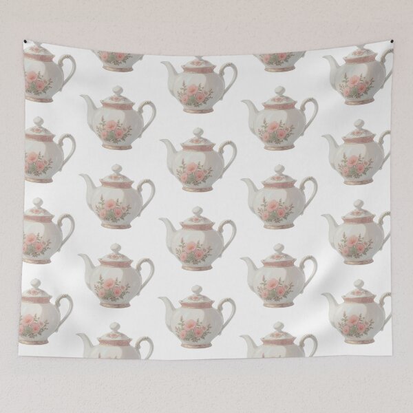 Item preview, aesthetic vintage coquette tea pot designed and sold by viviofthevalley.