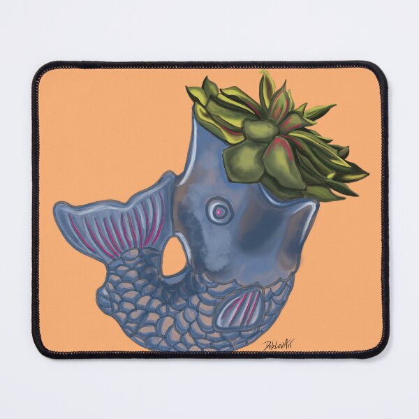 Item preview, Fish Vase 2-Illustration-Cream designed and sold by deblevart.
