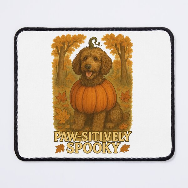 Item preview, Paw-sitively Spooky Labradoodle Pumpkin Pup designed and sold by Taberland.