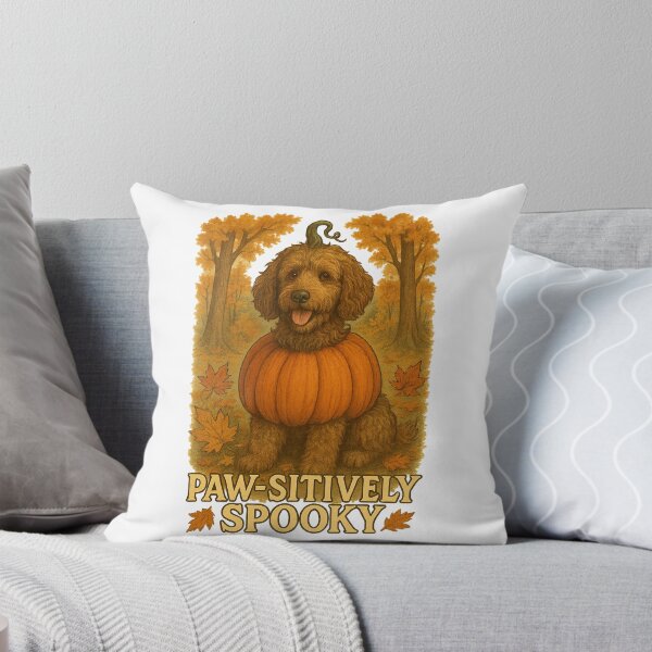 Item preview, Paw-sitively Spooky Labradoodle Pumpkin Pup designed and sold by Taberland.