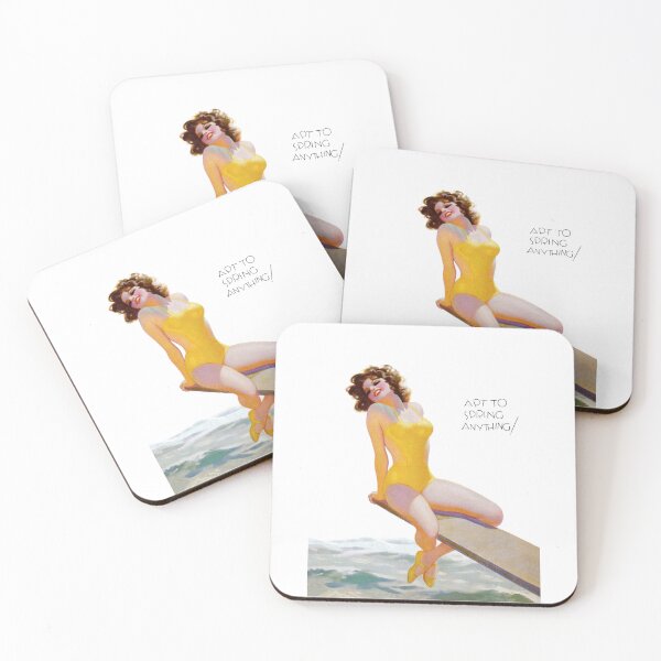 Item preview, Apt to Spring Anything! Pin-up Girl by Enoch Bolles - Beautiful Art - Classic Illustration Pin-Up Model designed and sold by centuryretromedia.