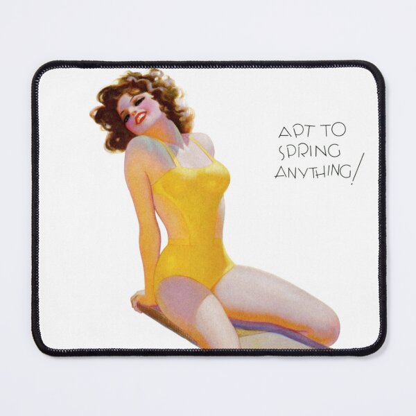 Item preview, Apt to Spring Anything! Pin-up Girl by Enoch Bolles - Beautiful Art - Classic Illustration Pin-Up Model designed and sold by centuryretromedia.