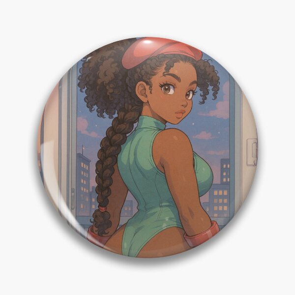 Item preview, Afro Cammy Street Fighter Vibes | Black Girl Fighter Illustration | Urban Night Aesthetic Art designed and sold by TedKentPhoto.