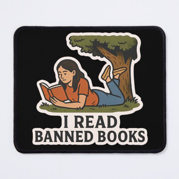 Item preview, I Read Banned Books Anti Censorship Art designed and sold by PinUpPizzazz.