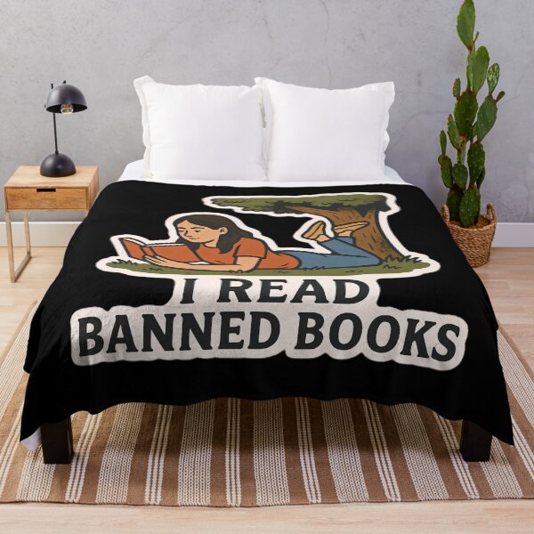 Item preview, I Read Banned Books Anti Censorship Art designed and sold by PinUpPizzazz.