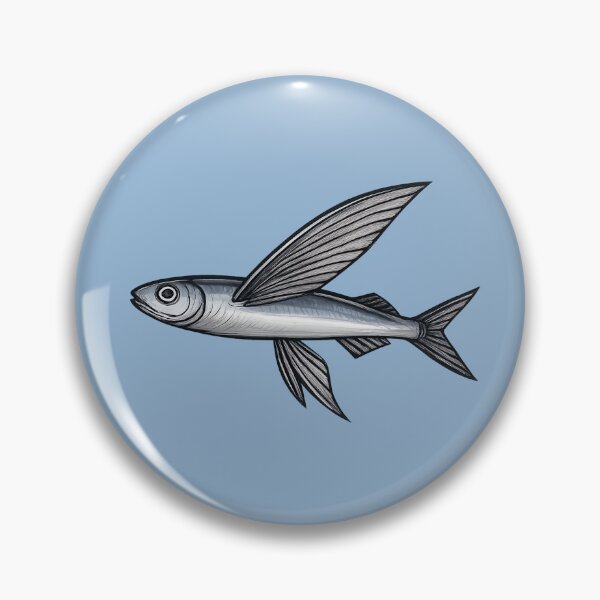 Aperçu de l'œuvre Illustration de poisson volant – Design inspiré de l'océan créée et vendue par NoRestDesigns.