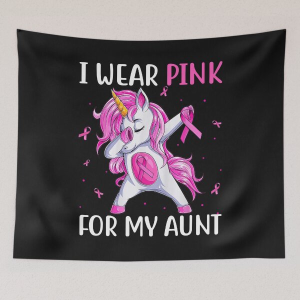 Item preview, I Wear Pink For My Aunt Breast Cancer Unicorn Pink Ribbon designed and sold by cawtoon.