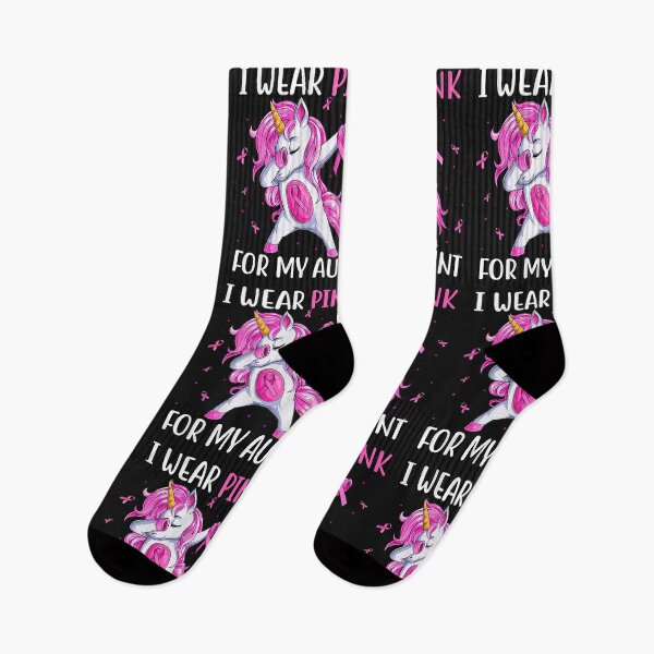 Item preview, I Wear Pink For My Aunt Breast Cancer Unicorn Pink Ribbon designed and sold by cawtoon.