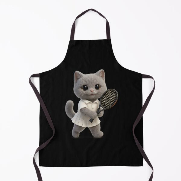 Item preview, Cute Cat Playing Tennis in Adorable Uniform - Kawaii Grey British Shorthair Sports Kitten Design designed and sold by Moons Studio.