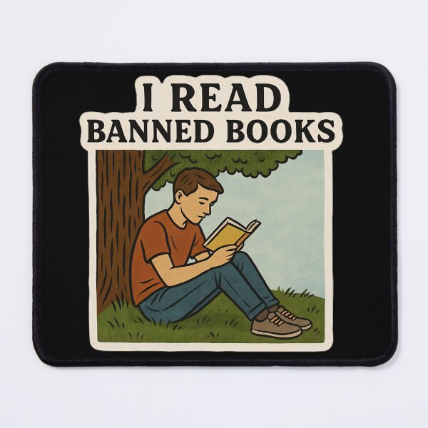 Item preview, I Read Banned Books Anti Censorship Art designed and sold by PinUpPizzazz.