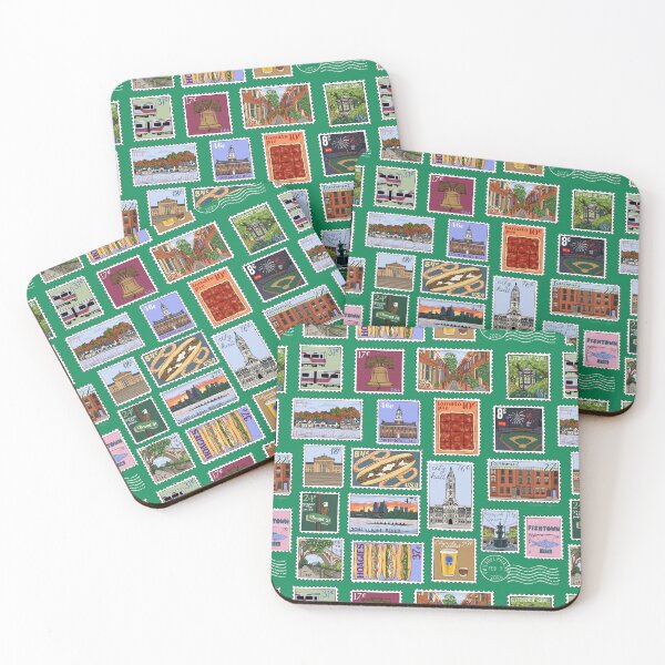 Item preview, Philly Stamps Pattern - Bright Green designed and sold by Elizabeth Weglein.