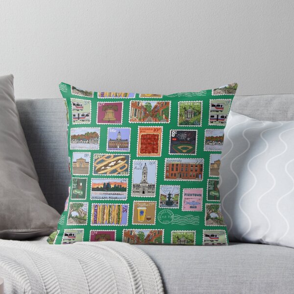 Item preview, Philly Stamps Pattern - Bright Green designed and sold by Elizabeth Weglein.