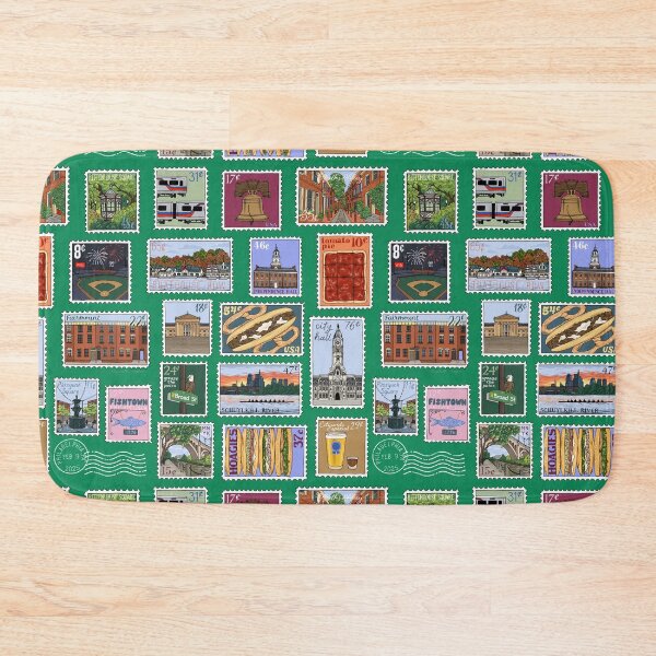 Item preview, Philly Stamps Pattern - Bright Green designed and sold by Elizabeth Weglein.