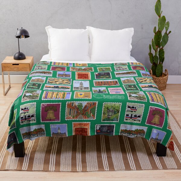 Item preview, Philly Stamps Pattern - Bright Green designed and sold by Elizabeth Weglein.