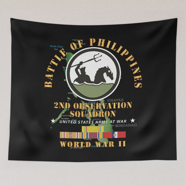 Artikelvorschau, Armee – Kampf um die Philippinen – 2. Beobachtungsgeschwader mit PAC – PHIL SVC entworfen und verkauft von Military Insignia Products.