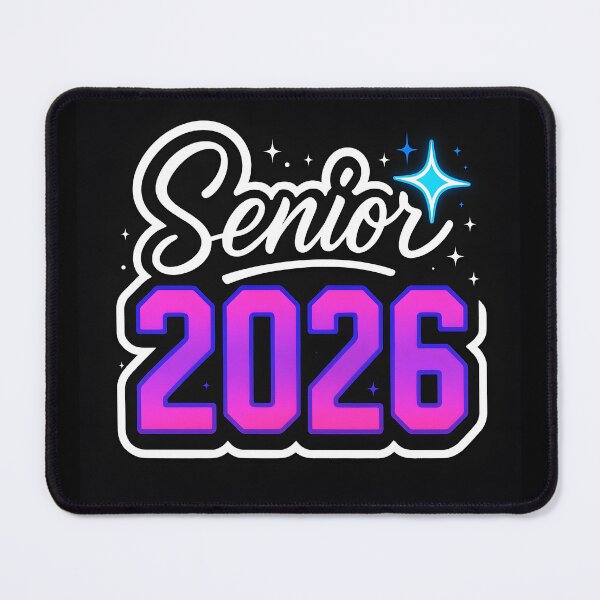 Item preview, Senior 2026 Neon Pink Blue Design designed and sold by SassyArtistry.