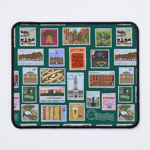 Item preview, Philly Stamps Pattern - Dark Green designed and sold by Elizabeth Weglein.