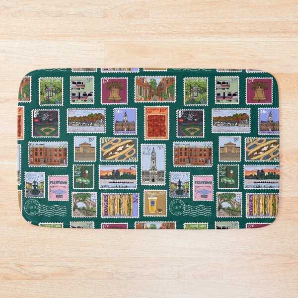 Item preview, Philly Stamps Pattern - Dark Green designed and sold by Elizabeth Weglein.