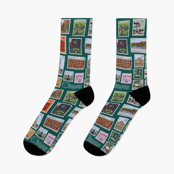 Item preview, Philly Stamps Pattern - Dark Green designed and sold by Elizabeth Weglein.