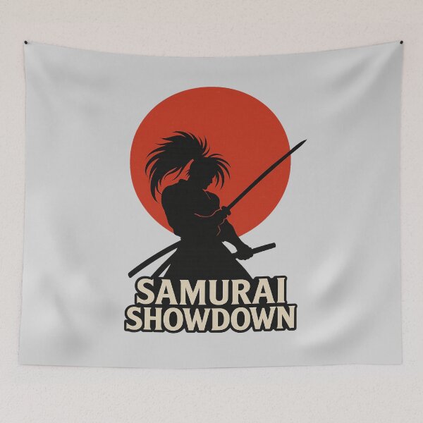Item preview, Samurai Warrior Silhouette with Red Sun Katana Art designed and sold by AlexKramer.