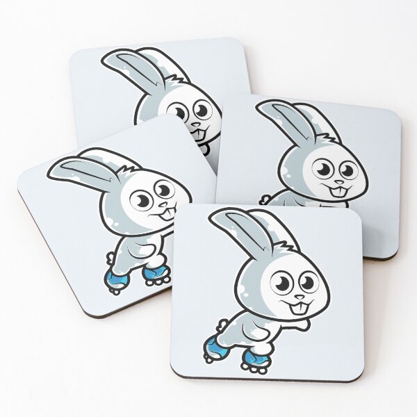Item preview, Loves Basket And Rabbit Retro Roller Skate White Bunny Print Good Day designed and sold by billyfranklinCa.