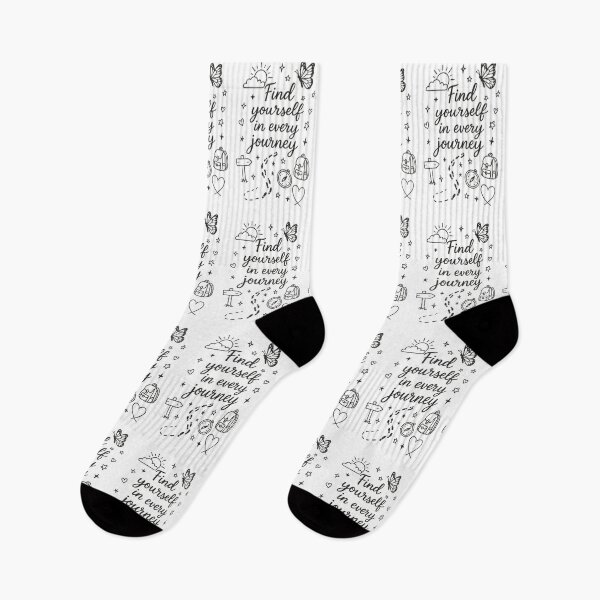Item preview, Find Yourself in Every Journey – Minimalist Black and White Travel Quote Illustration designed and sold by WildHerJourney.