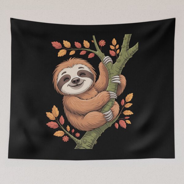 Item preview, Cute Sloth Fall Leaves Thanksgiving Autumn designed and sold by Sunset4Bones.