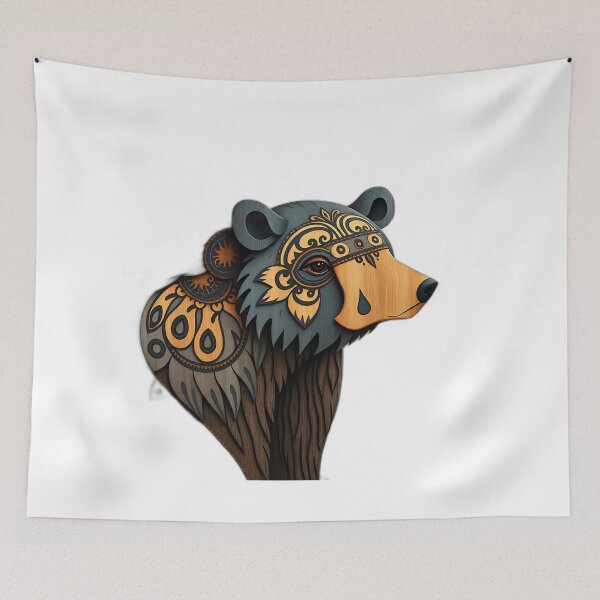 Item preview, Sámi Bear with Mythological Forest Elements designed and sold by sharon1210.