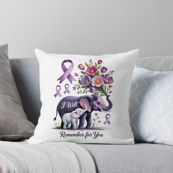 Item preview, Alzheimers Flower Family Support I Will Remember For You,Elephant Dementia designed and sold by Sunset4Bones.